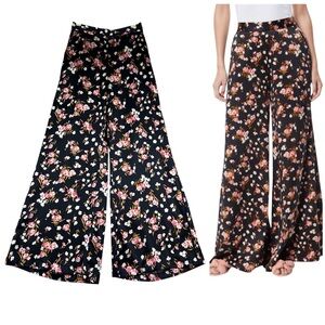 A.L.C. Seton Floral Print Wide Leg Silk Pants Size 0 Pull On Boho Cottagecore